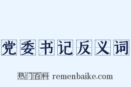 党委书记反义词是什么意思的图片